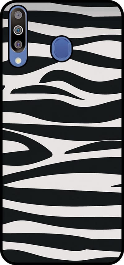 Smartphonica Telefoonhoesje Geschikt voor Samsung Galaxy M30 met zebra opdruk - TPU backcover case zebra design - Zwart Wit geschikt voor Samsung Galaxy M30