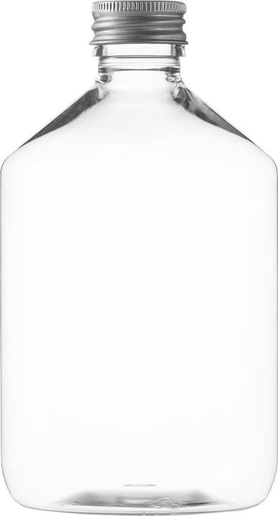 Lege Plastic fles 500 ml PET apothekersflessen transparant - met aluminium dop – set van 10 stuks - navulbaar - leeg