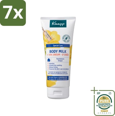 7 x Kneipp - Body milk - Special Care - Met 10 % ureum - Voor zeer droge & gevoelige huid - 200 ml - Grootverpakking - 10% Ureum - Zeer Droge Huid - Gevoelige Huid - Jeukverlichting - Huidbarrière