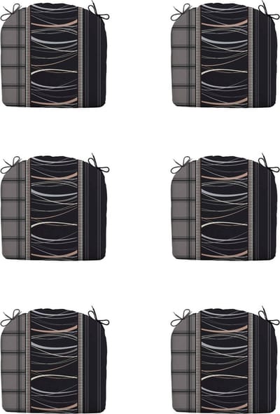 Madison - Zitkussen - Universeel - 6st - 46x48cm - Lines Grey - Grijs