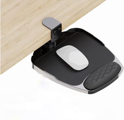 Ergonomisch Onder Bureau Muismat Platform met 360° Rotatie, Verstelbare Desk Extender en Polssteun voor Comfortabel Werken