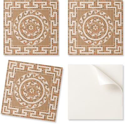 Zelfklevende vinyl keukentegels mozaïek met cirkelvormig patroon 20x20x20 cm