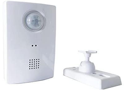 Draadloze Bewegingsdetector voor Binnen Gebruik - 360° Detectiehoek, 4 m Bereik, 8 Instelbare Melodieën, Wandmontage