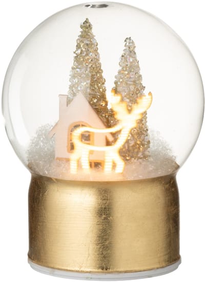 J-Line waterbal Rendier - glas - goud/wit - small