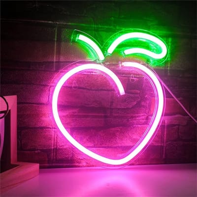ZoeZo Neon Wandlamp Perzik - Neon verlichting - Sfeerverlichting - LED lamp - Neonlicht - Neon Sign - Roze