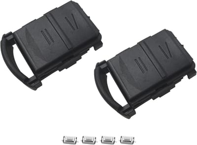 SnelShoppen - 2 x Auto Sleutel Behuizing Reparatie Set met 2 Knoppen en 4 Micro Knoppen voor Opel Corsa, Meriva, Tigra, Combo - Hoogwaardige Materiale