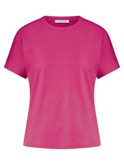 Shirt ronde hals Van Peter Hahn pink