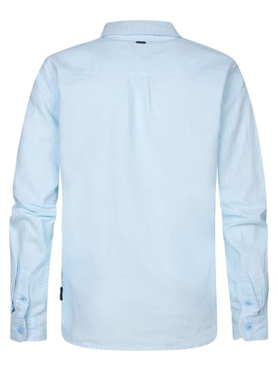 Petrol Industries - Jongens Effen Overhemd Seascape - Blauw - Maat 104