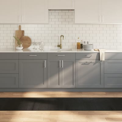 vidaXL - Vloerkleed - rechthoekig - 60x300 - cm - bamboe - zwart