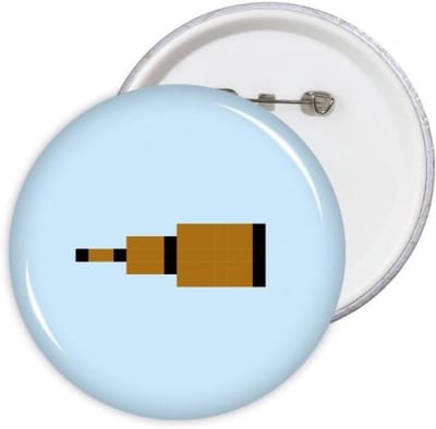 Ronde Pins Badge - Decoratie Knopen - Kleding Versieren - Kras en UV-bestendig - XXL 7.5cm - Bruin