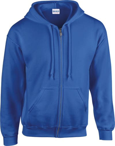 Gildan Heavy Blend™ Adult Full Zip Hooded Sweatshirt GI18600 - Royal Blue - XXL