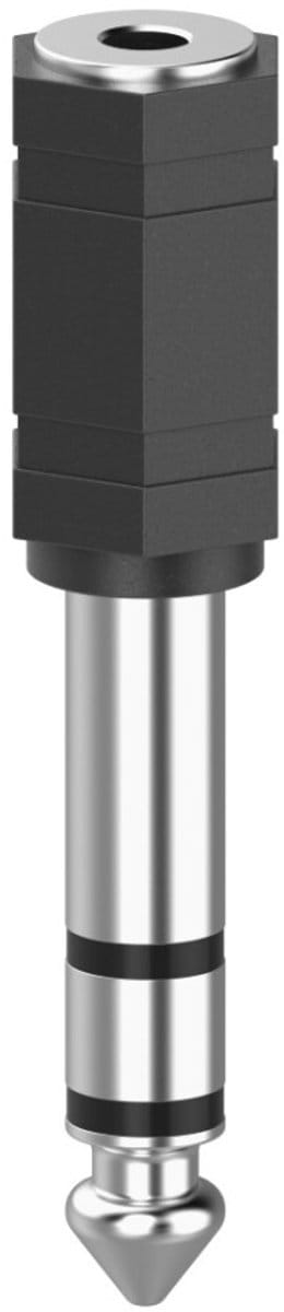 Hama 00205194 Jackplug Audio Adapter [1x Jackplug female 3,5 mm - 1x Jackplug male 6,3 mm] Zwart