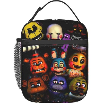 Five Nights At Freddy's FNAF Geïsoleerde Lunchtas voor Dames Kinderen Lekvrije Voedseldozen Thermische Lunchbox Tote One Size