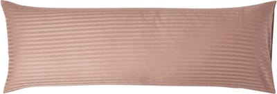 Homescapes Satijn Streep Katoen Kussensloop 50x140 cm Langwerpig – Taupe-beige – 100% Egyptisch Katoen – Draaddichtheid 330