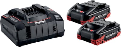 Metabo basisset 2x LiHDX accupack 18 V 4.0 Ah + ASC 145 lader ( 685306000 )