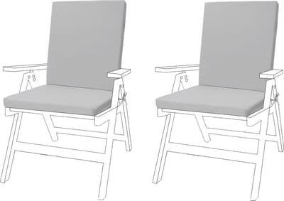 Stoel Zitkussen voor Tuin - Hoge Rug Tuinkussen - Zitkussen Ergonomisch - Tuinstoelkussens met Lint - Buiten Tuin Stoelkussen - Zitkussens 44cm x 100cm
