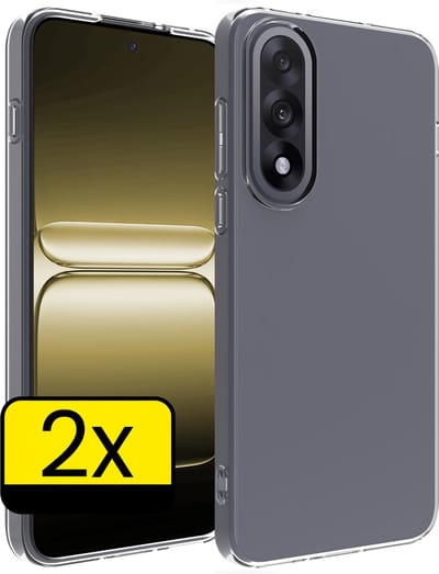 Hoesje - 2 Stuks - Geschikt voor OnePlus Nord 5 - Sterk & Shockproof - Case Siliconen - Back Cover - Telefoon Hoes - Telefoonhoesjes - Transparant