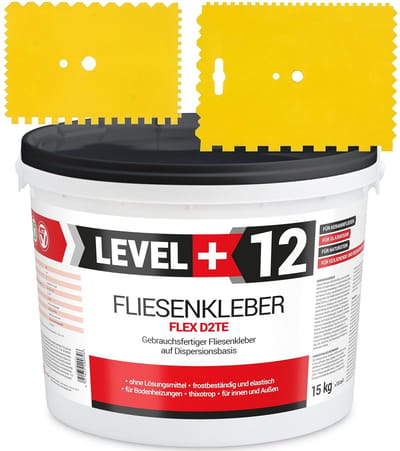 Tegellijm Set - Flexmortel Dispersielijm - Tegels Plaatsen - Inclusief Tandspatels - 10 kg - Wit