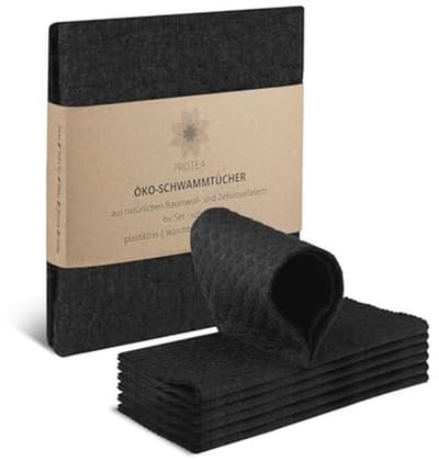 Set van 6 Eco Keukendoeken en Vaatdoeken - Composteerbaar en Duurzaam - Biologisch Afbreekbaar