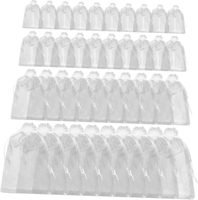 Organza Nettas - Fruit Zakken - Fruit Beschermen - Ademend Nylon Materiaal - 50 Stuks - Wit