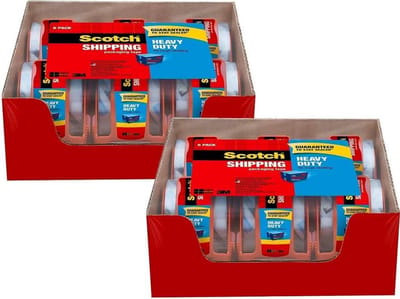 Extra Sterke Verzendtape Set met Dispenser, 6 Rollen voor Zwaar Verpakkingswerk