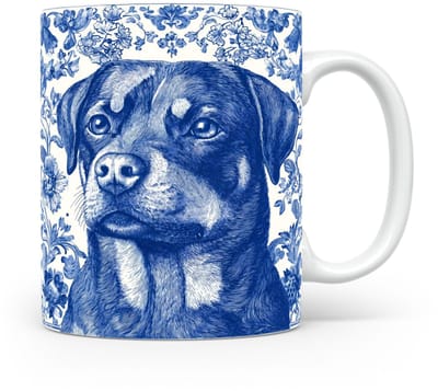 Mok Rottweiler Beker voor koffie of tas voor thee, cadeau voor dierenliefhebbers, moeder, vader, collega, vriend, vriendin, kantoor, opa, oma, hond, kerst, sinterklaas, verjaardag
