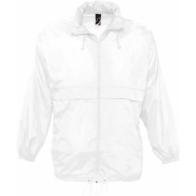 SOLS Unisex Surf Windbreaker Lichtgewicht Jasje (Wit)