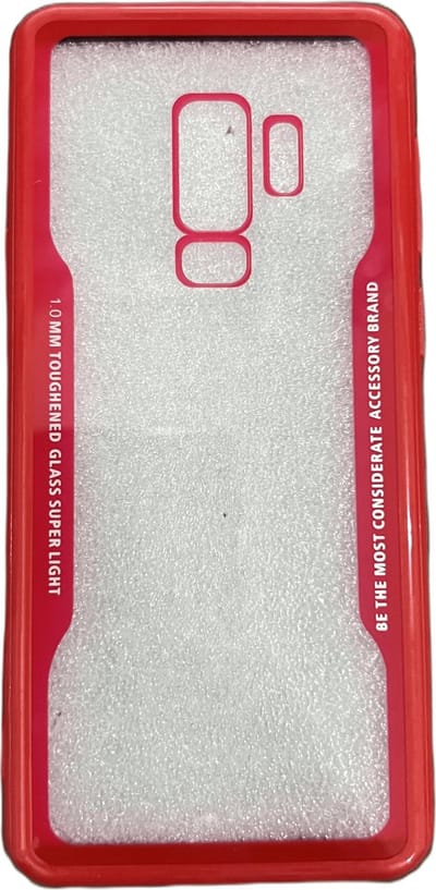 DrPhone TPU Hoesje - Telefoonhoesje - Soft Case - Donkere Rand - Geschikt voor Samsung 9 Plus - Beschermend - Rood
