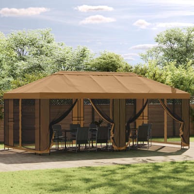 vidaXL - Tuinhuisframe - zonder - tentdoek - 6 - x - 3 - m - Zwart - Staal