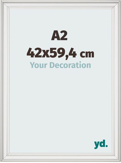 Your Decoration - Fotolijst A2 42x59,4 cm - MDF - Wit Geveegd - Lazio