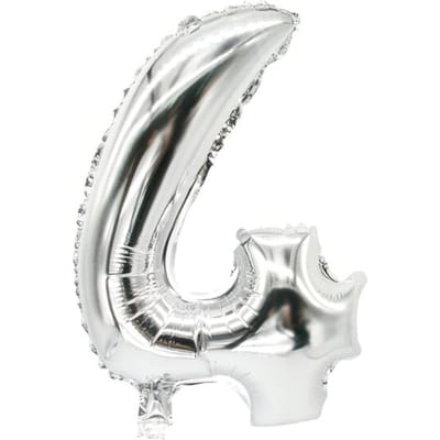 Papstar 86834, Speelgoed ballon, Polyethyleentereftalaat (PET), Zilver, Aantal, 200 mm, 350 mm
