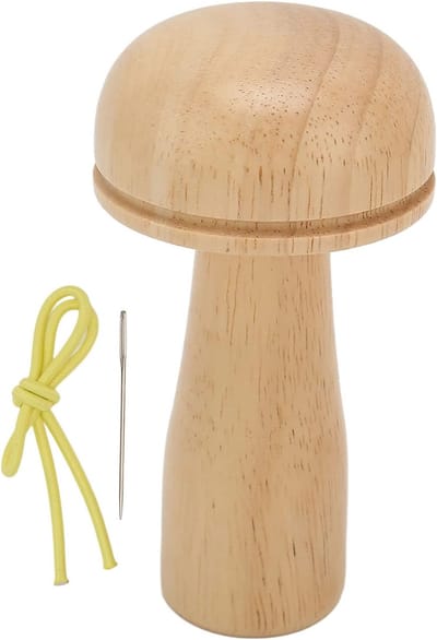 Stoppaddestoel - Breigereedschap - Kleding Repareren - Massief Hout - 11 x 9 x 4 cm - Niet gespecificeerd