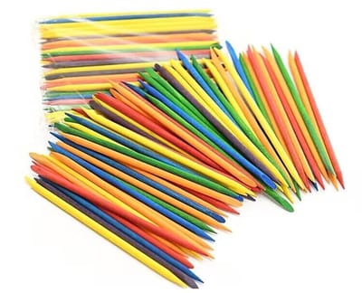 Dailygoods- Cuticula Pusher 100 Stuks - Houten Stokken - Dual-tip - Nagelriem Verwijderaar - Nail Art - 7.5 cm - Nagelstokken