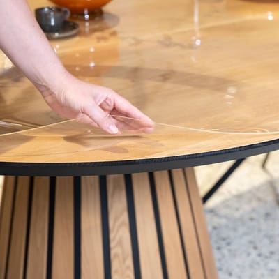 Protecttable - Rond Doorzichtig Tafelzeil 2mm Ø60cm - Met afgeschuinde kanten - Hoogglans - Tafelbeschermer - Tafelkleed - Transparant