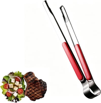 Keuken Tang van RVS voor BBQ en Grill, 25.5 cm - Perfect voor Koken, Serveren en Steak Clips