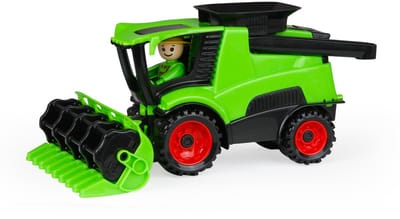 01626 - Truckies maaimachine met maaiwerk, stabiele boerderijvoertuigset ca. 27 cm, speelgoedvoertuigset met figuur voor kinderen vanaf 2 jaar, robuuste speelset voor zandbak, strand, kinderkamer