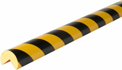 Knuffi stootrand hoekprofiel type A+ – geel-zwart – 3 meter - Geel & Zwart - 300 cm x 60 mm x 50 mm- - Polyurethaanschuim (PU) - - Voor binnen & buiten