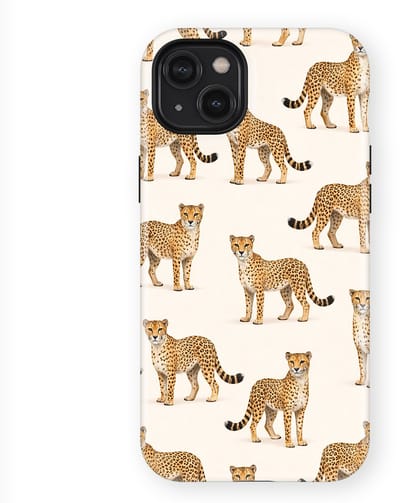 Safari Tough Case geschikt voor iPhone 14 Plus | Premium hoesje met Safari Dieren Design | Geschikt voor Mag | Dieren Print Backcover geschikt voor iPhone 14 Plus Cheetah