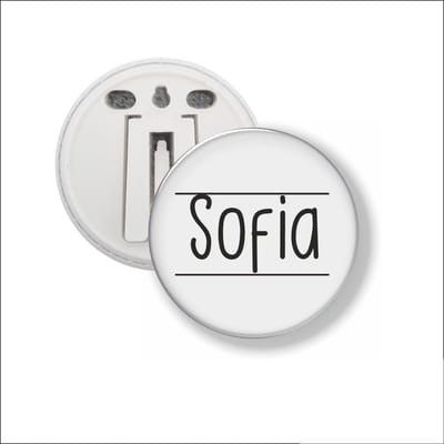 Button Met Clip 58 MM - Sofia