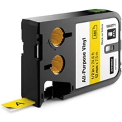 DYMO 1868771 XTL tape vinyl zwart op geel 12mm (origineel)
