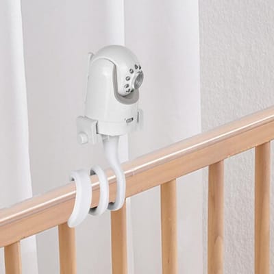 Babyfoon Houder - Camera Beugel - Baby Bewaken - Flexibele Zwanenhals - 9.5 x 9 x 7.2 cm - Wit