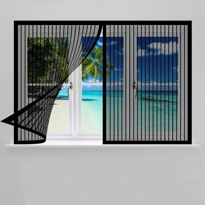 Raamhor - Insectenhor - Insecten buiten - Magnetische sluiting - 120 x 60 cm - Zwart