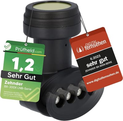 Quad LNB voor satelliettelevisie, 4K LNB met LTE- en UV-bescherming, ideaal voor 4 deelnemers