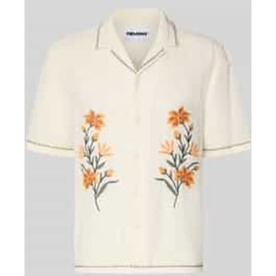 relaxed fit vrijetijdsoverhemd met motiefstitching