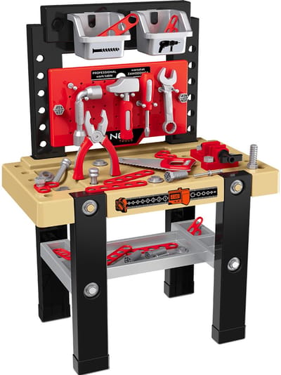 NEO - Mini Werkplaats voor Kinderen - 64-delig - Inclusief Gereedschap en Accessoires