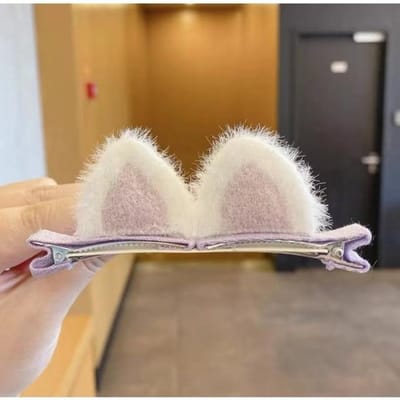 1 Paar Pluche Haarclip voor Dames Mode Kleurrijke Kattenoor Haarspeld Dames Kleine Haarclip Meisjes Haaraccessoires