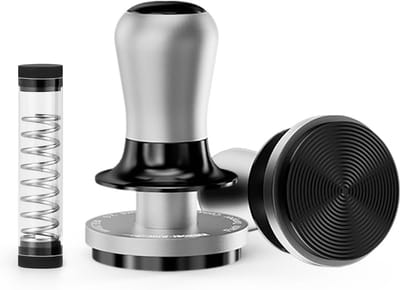 Espresso Sabotage - Koffie Tamper - Barista Werk - Constante Druk Feedback - 58 mm - Zwart Zilver