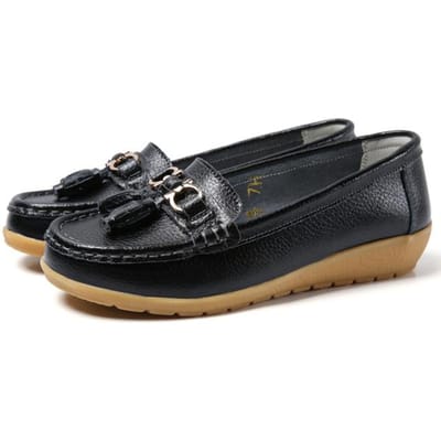 Schoenen Dames Grote Maat 44 Loafers Echt Leer Casual Schoenen Platte Comfortabele Wandelschoenen Slip-on Mocassins Trend Sneaker 41