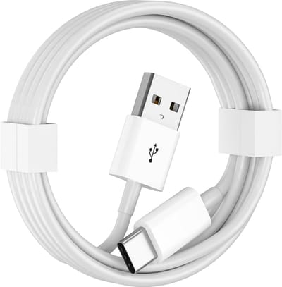USB A naar USB C Kabel - 1 Meter Oplaadkabel 1x - Wit