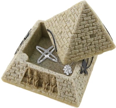 Cosensi - Egyptische Piramide - Eye of Horus - Sieradenbox - 9 x 9 x 8.5 cm - Decoratief - Pyramidensculptuur - Geschikt voor Binnen